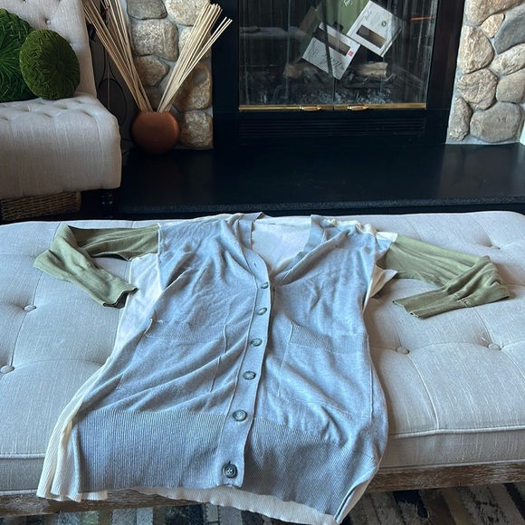 MM6 Maison Margiela Colorblock V Neck Cardigan...
